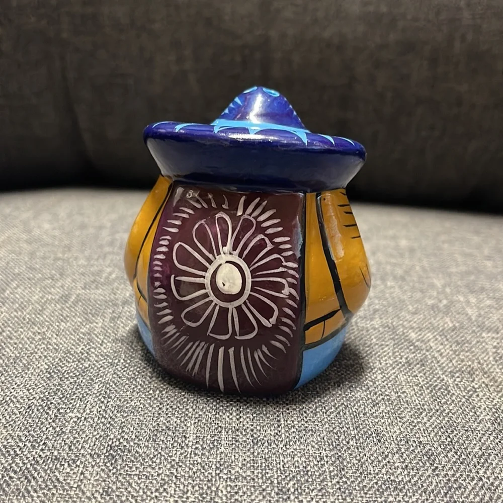Resting Mexico Sombrero Man Salt Shakers
